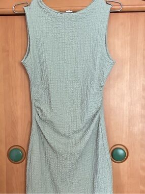 See You Monday Sage Green Textured Maxi Dress